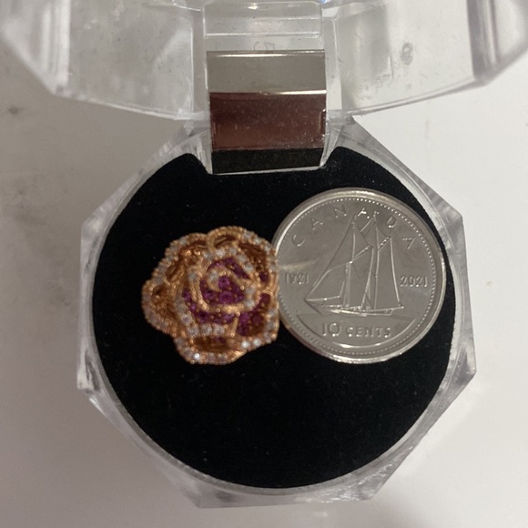 Carnelian Set (Brand New) - 18K Japan Gold with Diamond and Pink Sapphire - Picture 7 of 8